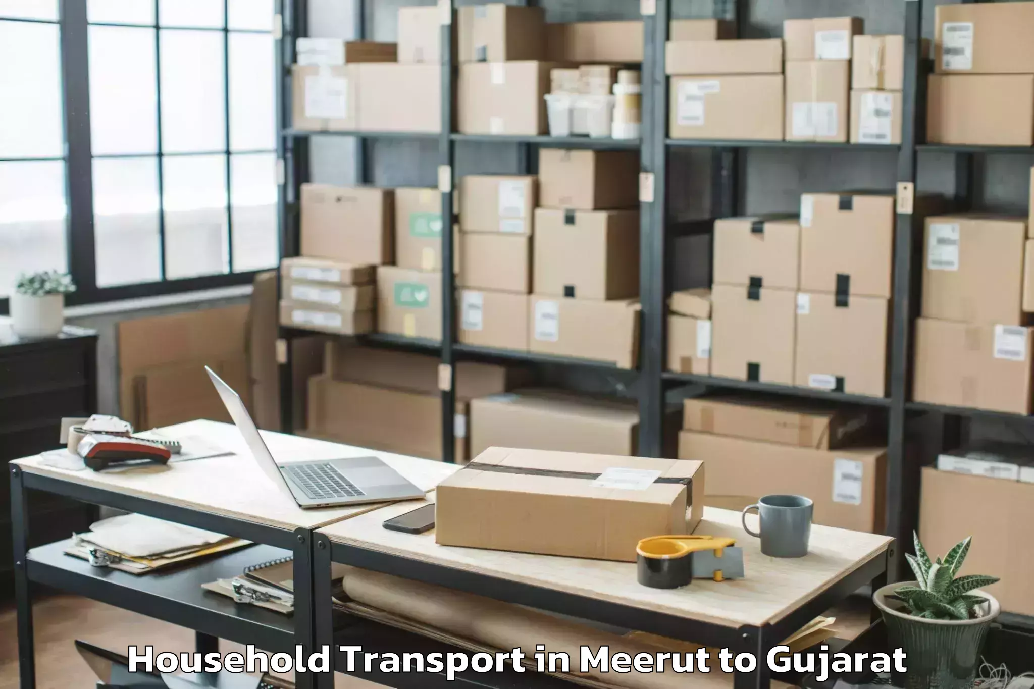 Hassle-Free Meerut to Khambhalia Household Transport